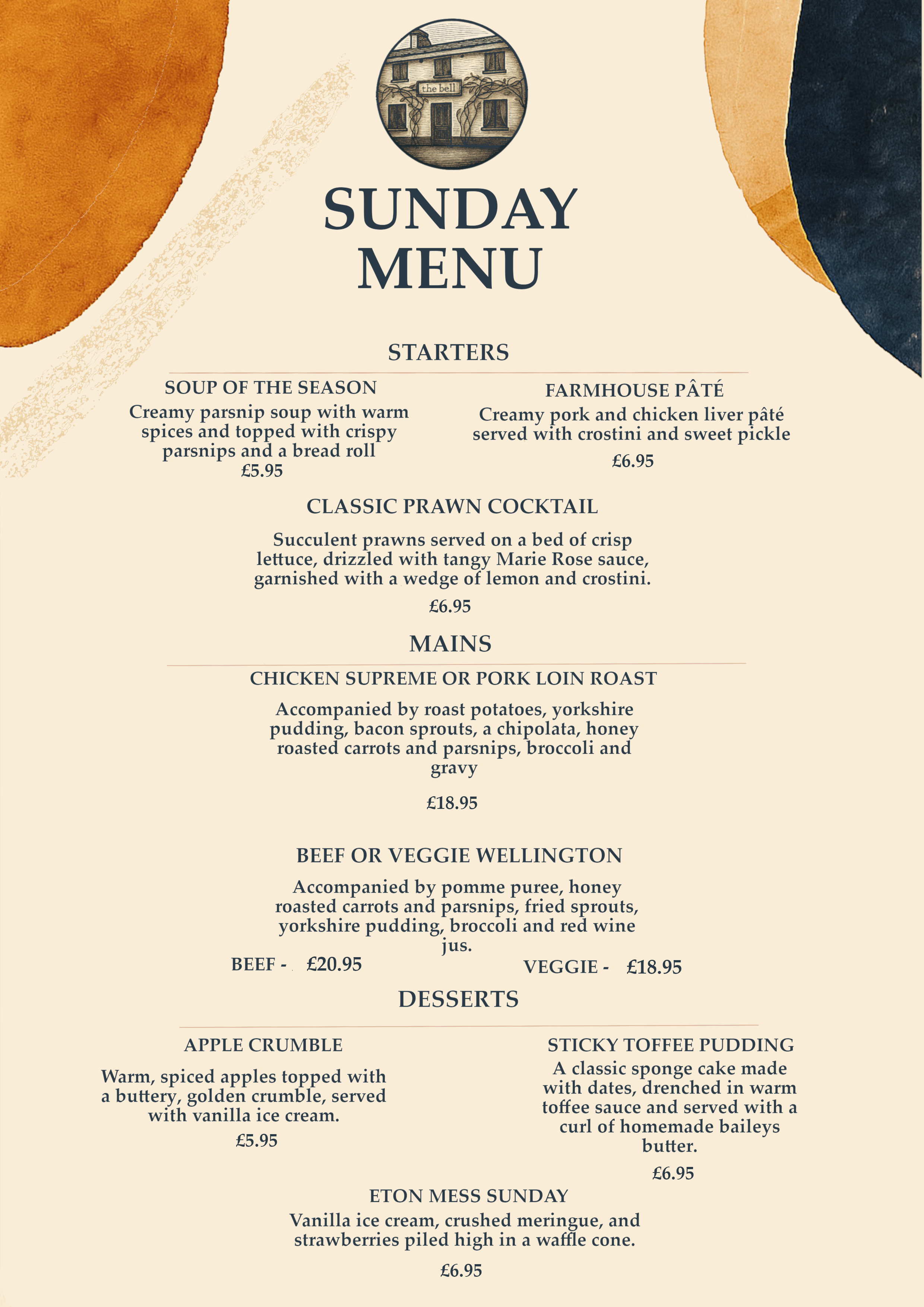 Sunday Menu